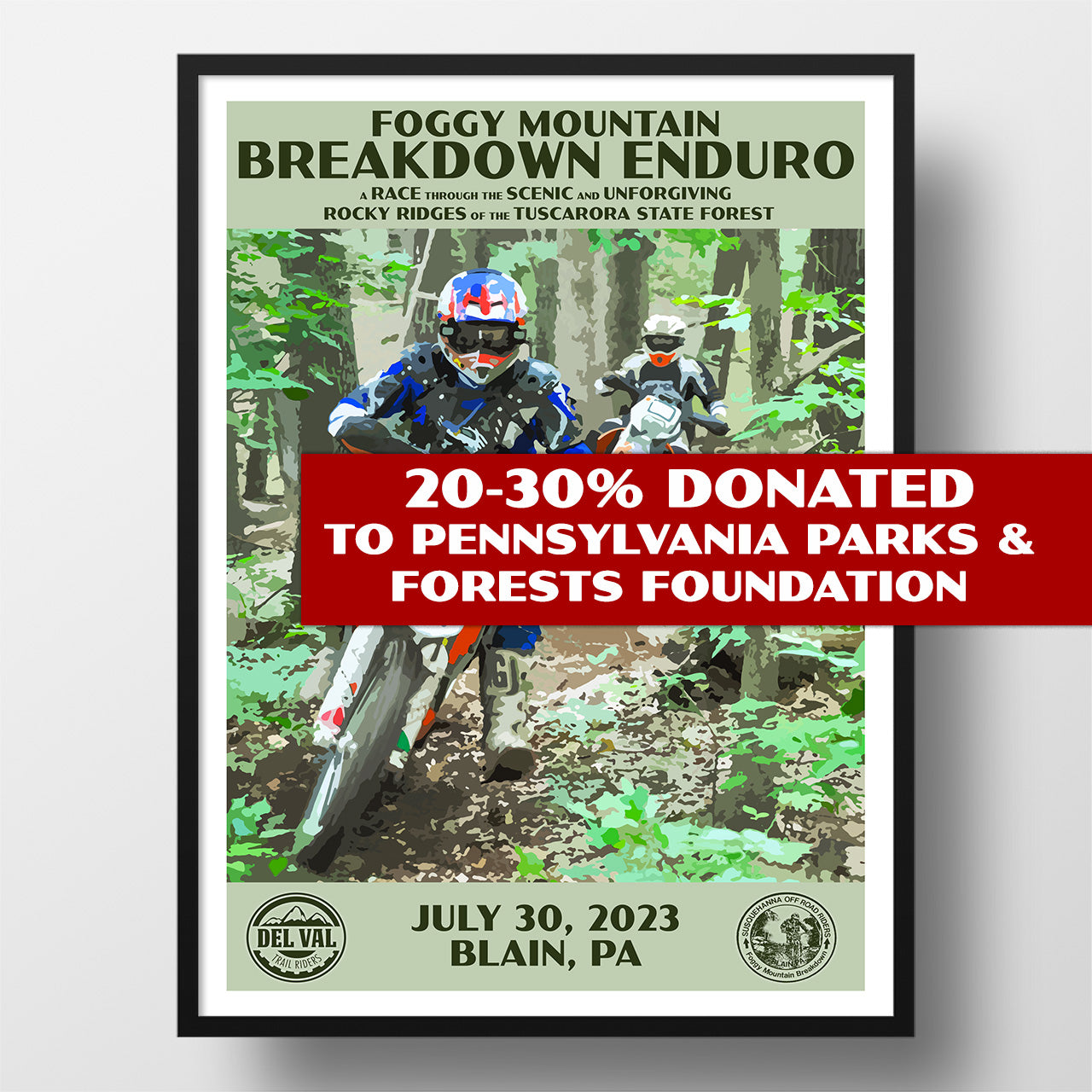 Foggy Mountain Breakdown Enduro Poster (2023) - WPA (Green) - PPFF