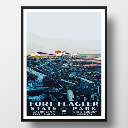 fort flagler state park poster