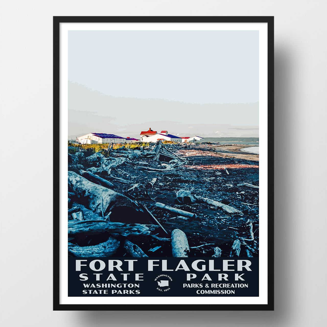 fort flagler state park poster