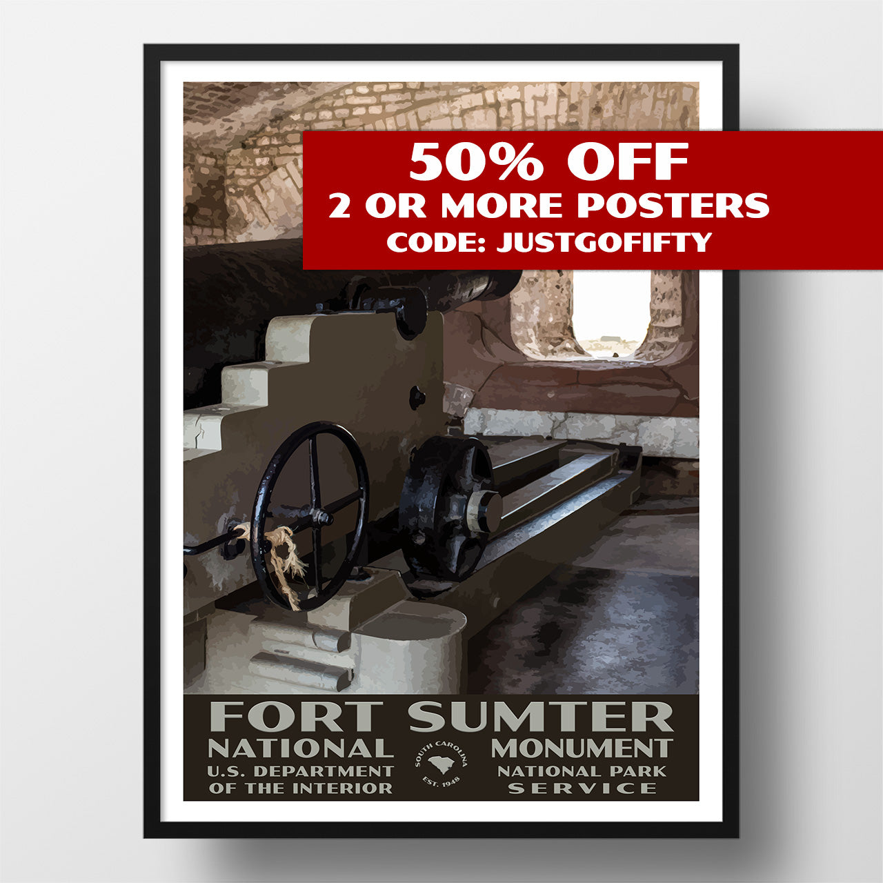 fort sumter national monument poster