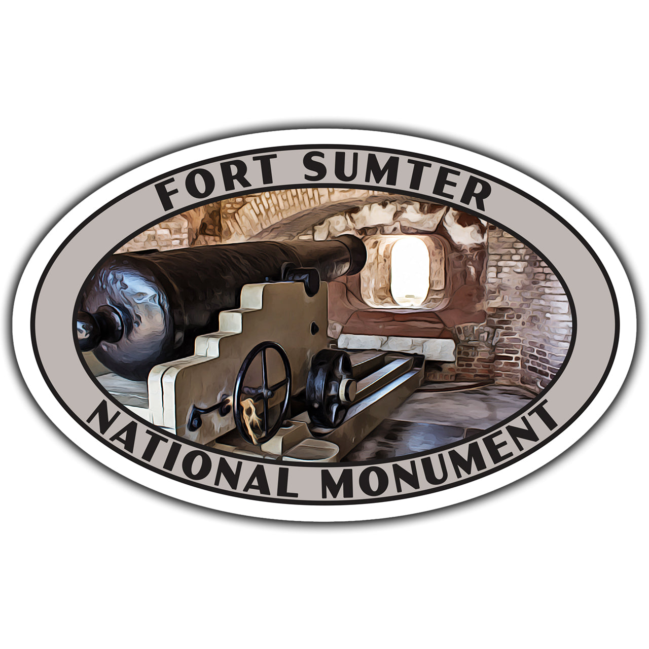 Fort Sumter national monument sticker