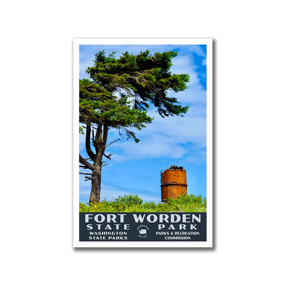 Fort Worden State Park Poster-WPA (Fort View)
