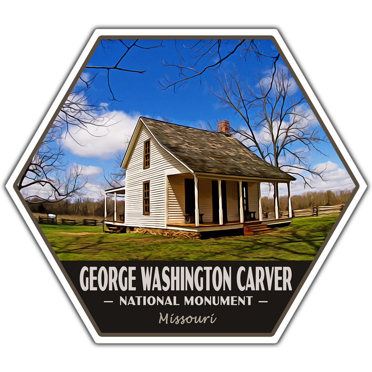 George Washington Caver national monument sticker