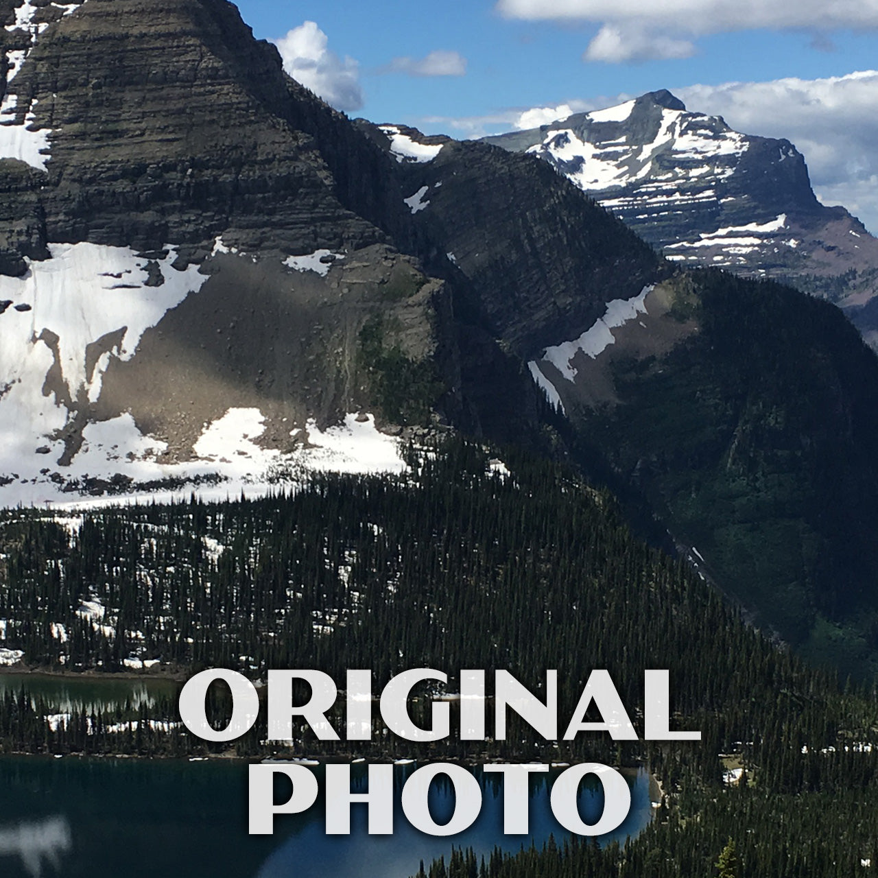 Glacier National Park Poster-WPA (Hidden Lake)