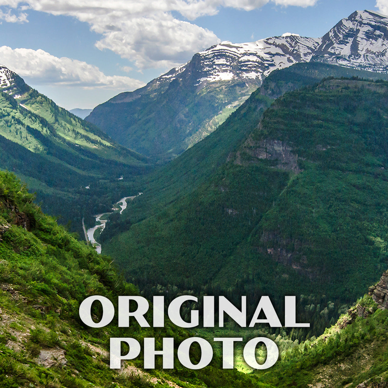 Glacier National Park Poster-WPA (Going-to-the-Sun Road)