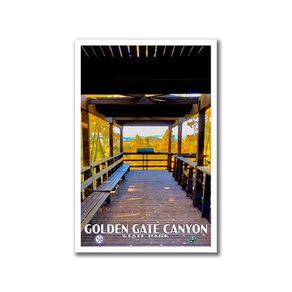 Golden Gate Canyon State Park Poster - WPA (Fall Gazebo) - CPF / GGCSP