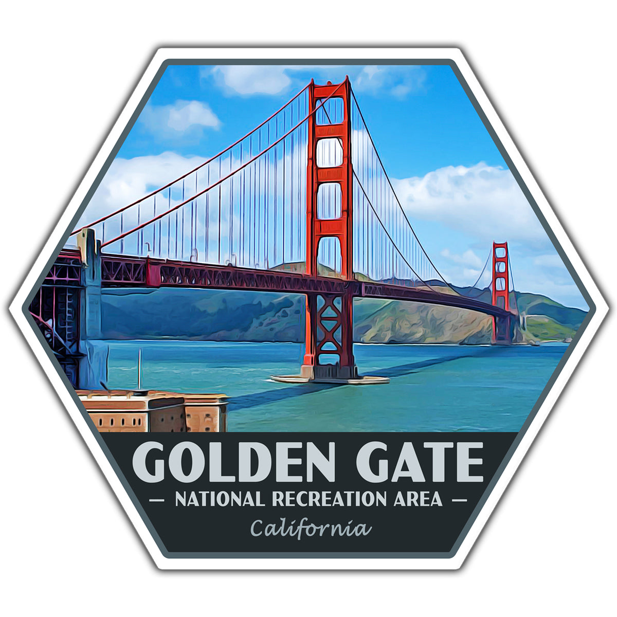 Bridge Access Program Sticker Golden Gate National Recreation Area Sticker (Golden Gate Bridge) (CA ...