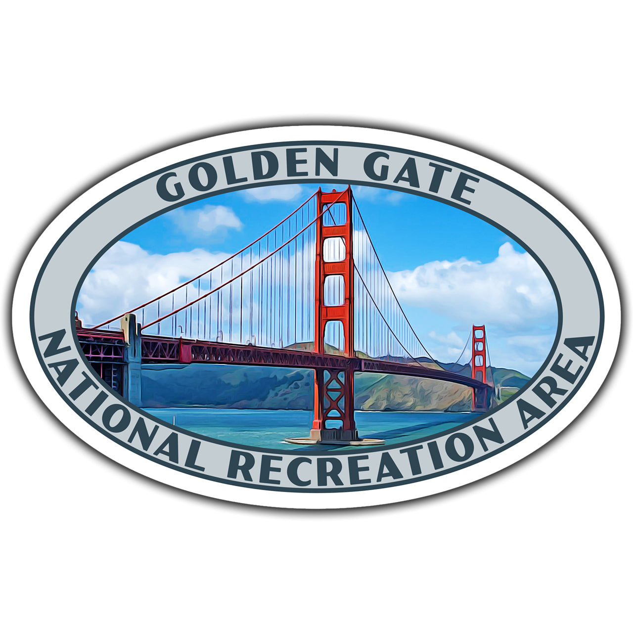 Golden Gate National Recreation Area Sticker (Golden Gate Bridge ...