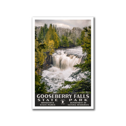 Gooseberry Falls State Park Poster-WPA (Fall)