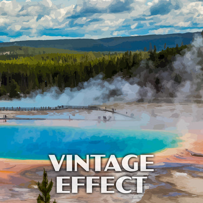 Yellowstone National Park Poster-WPA (Grand Prismatic Spring)