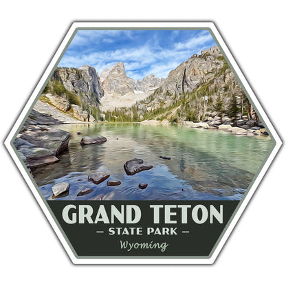 grand teton national park sticker delta lake