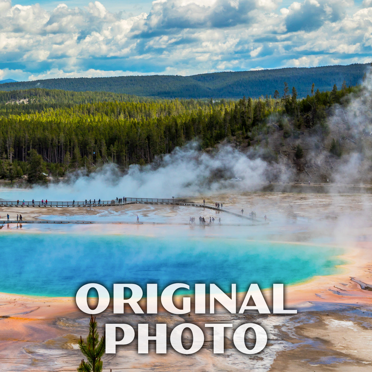Yellowstone National Park Poster-WPA (Grand Prismatic Spring)