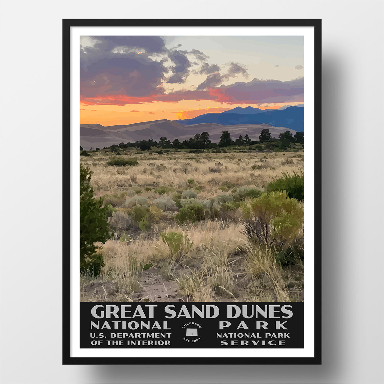 great sand dunes national park poster