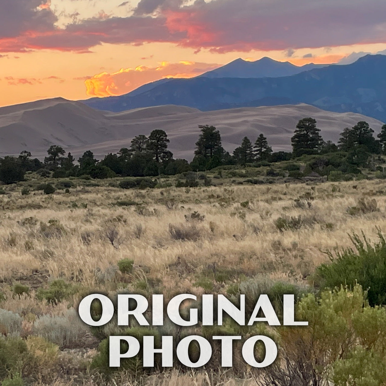 Great Sand Dunes National Park Poster-WPA (Sunset)