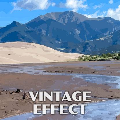 Great Sand Dunes National Park Poster-WPA (Medano Creek)