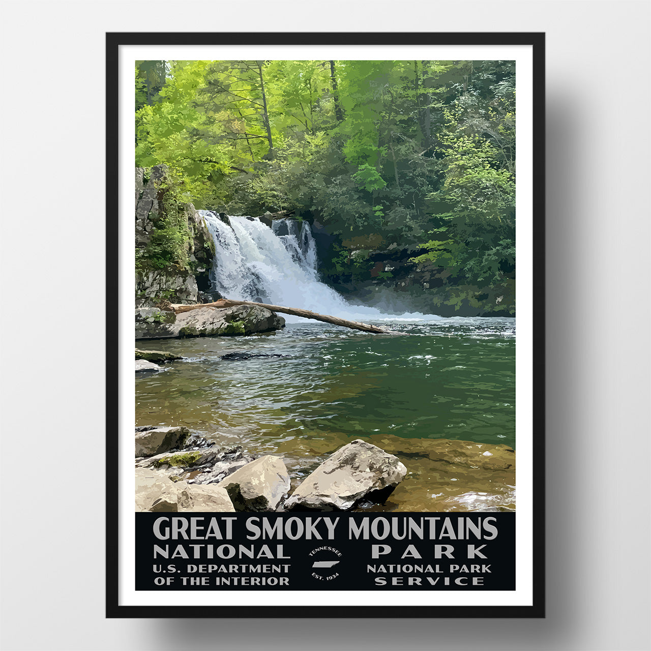 great smoky mountains national park poster