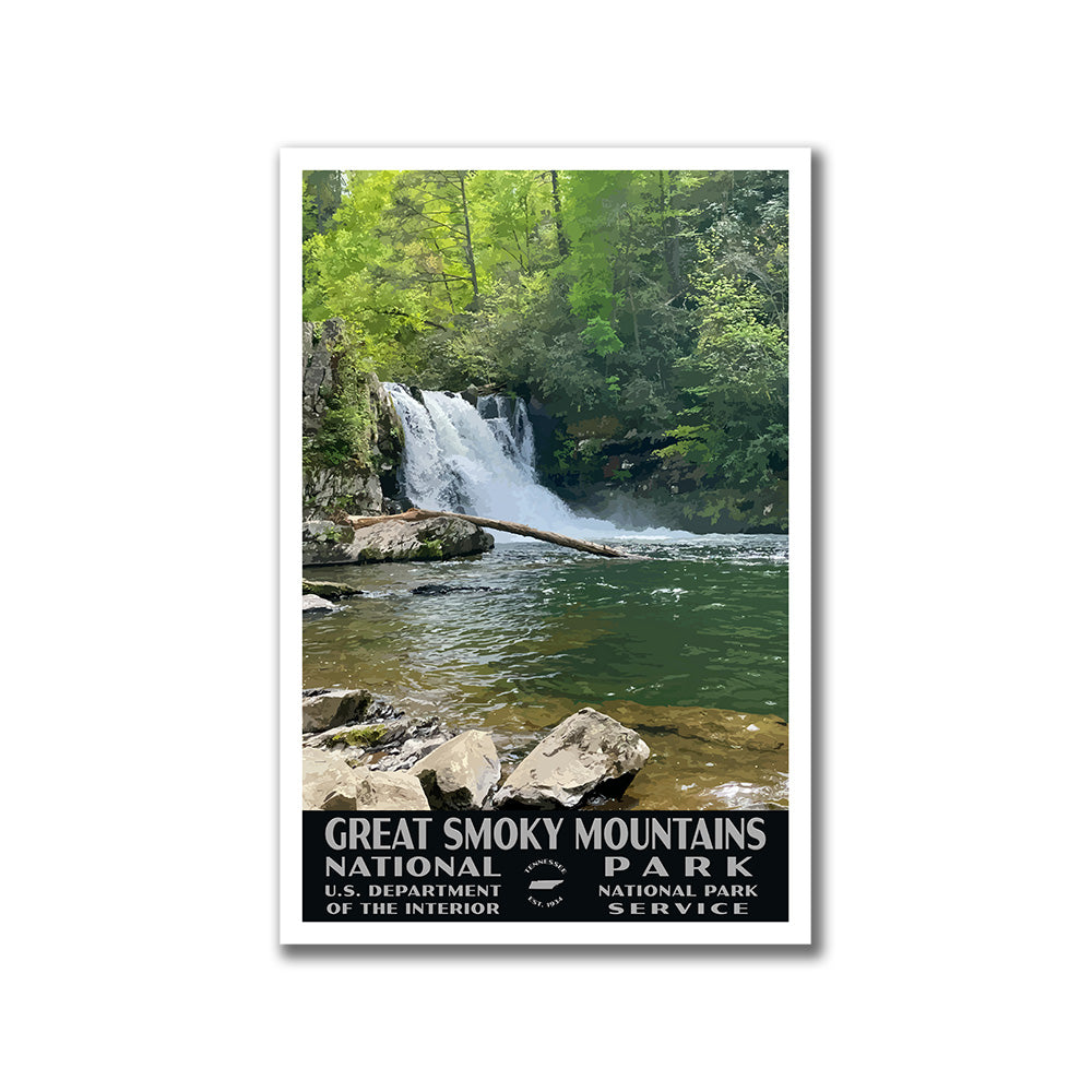 Great Smoky Mountains National Park Poster-WPA (Abrams Falls)
