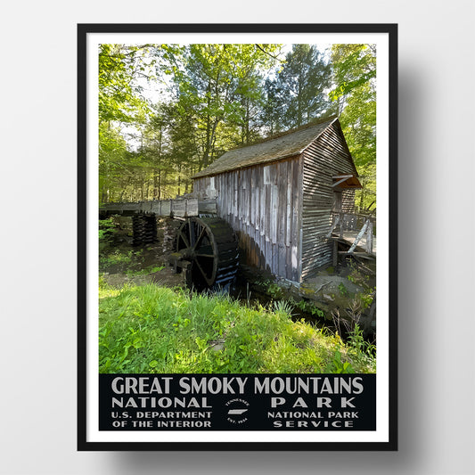 great smoky mountains national park poster