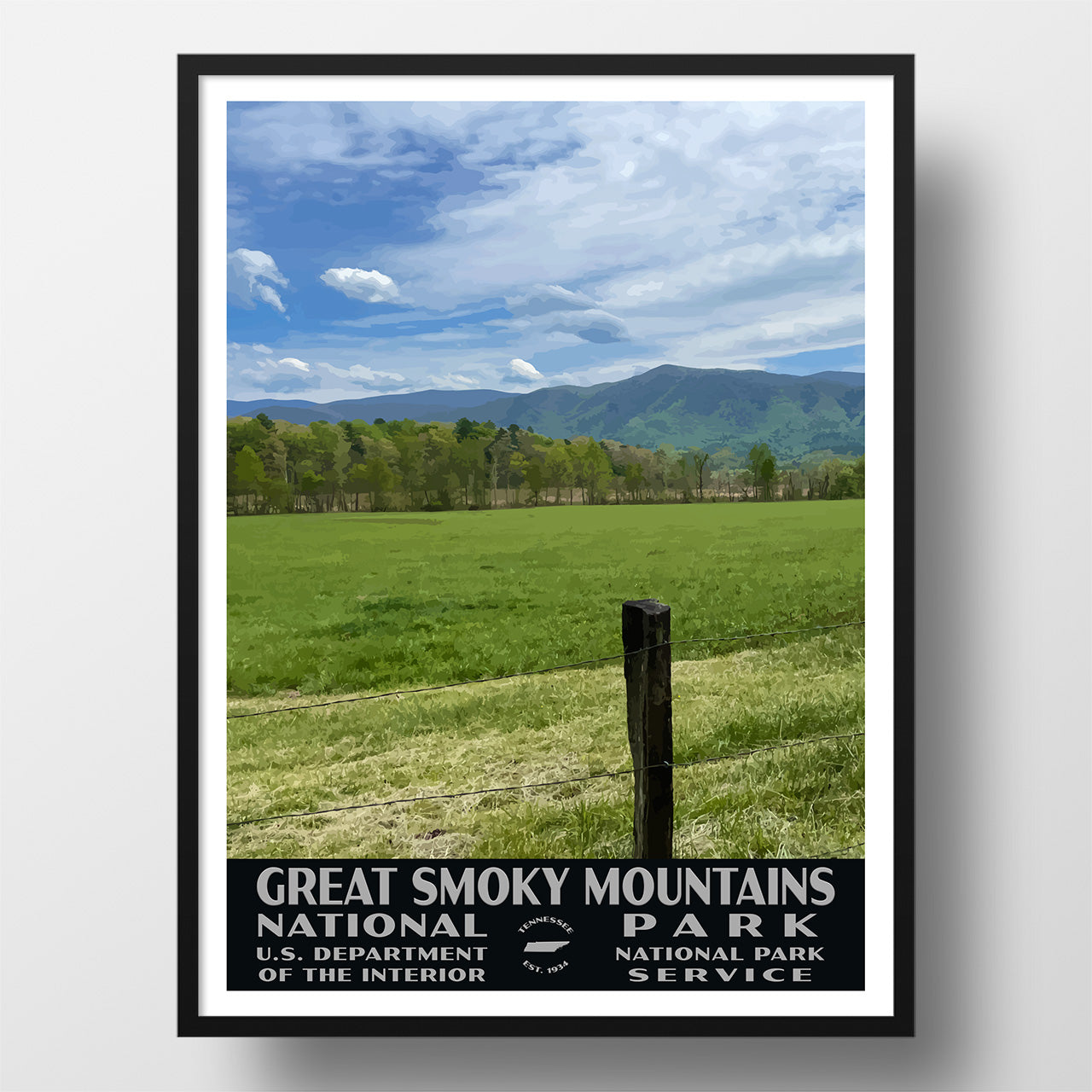 great smoky mountains national park poster