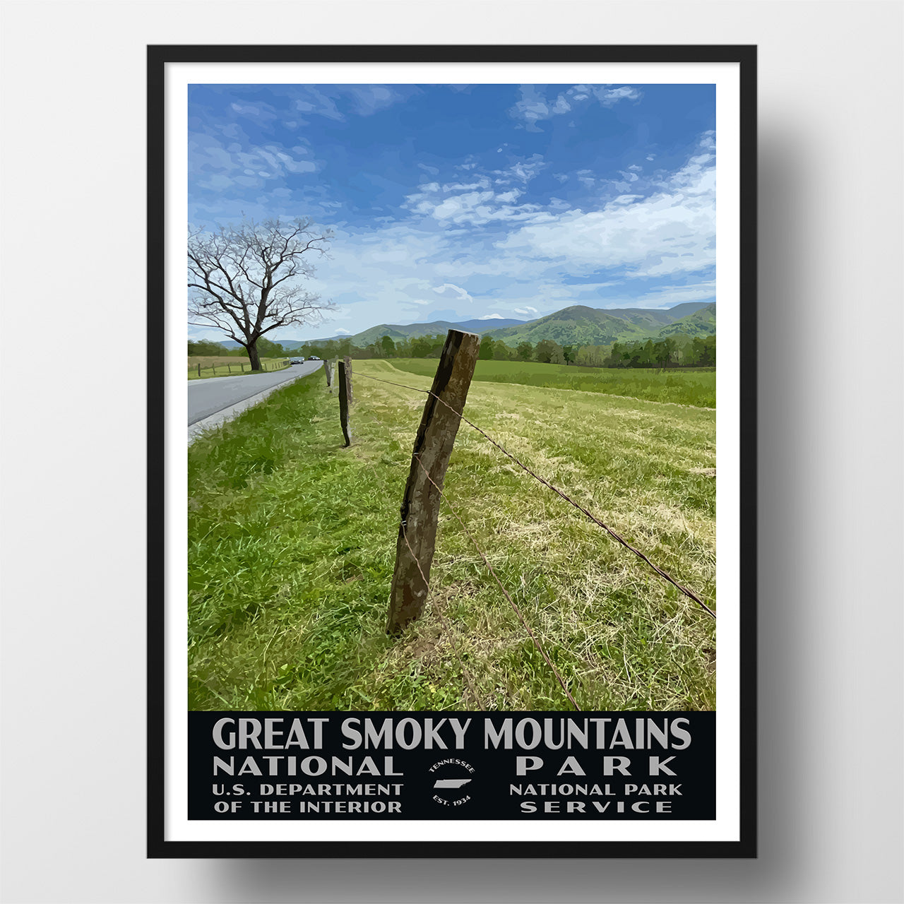 great smoky mountains national park poster