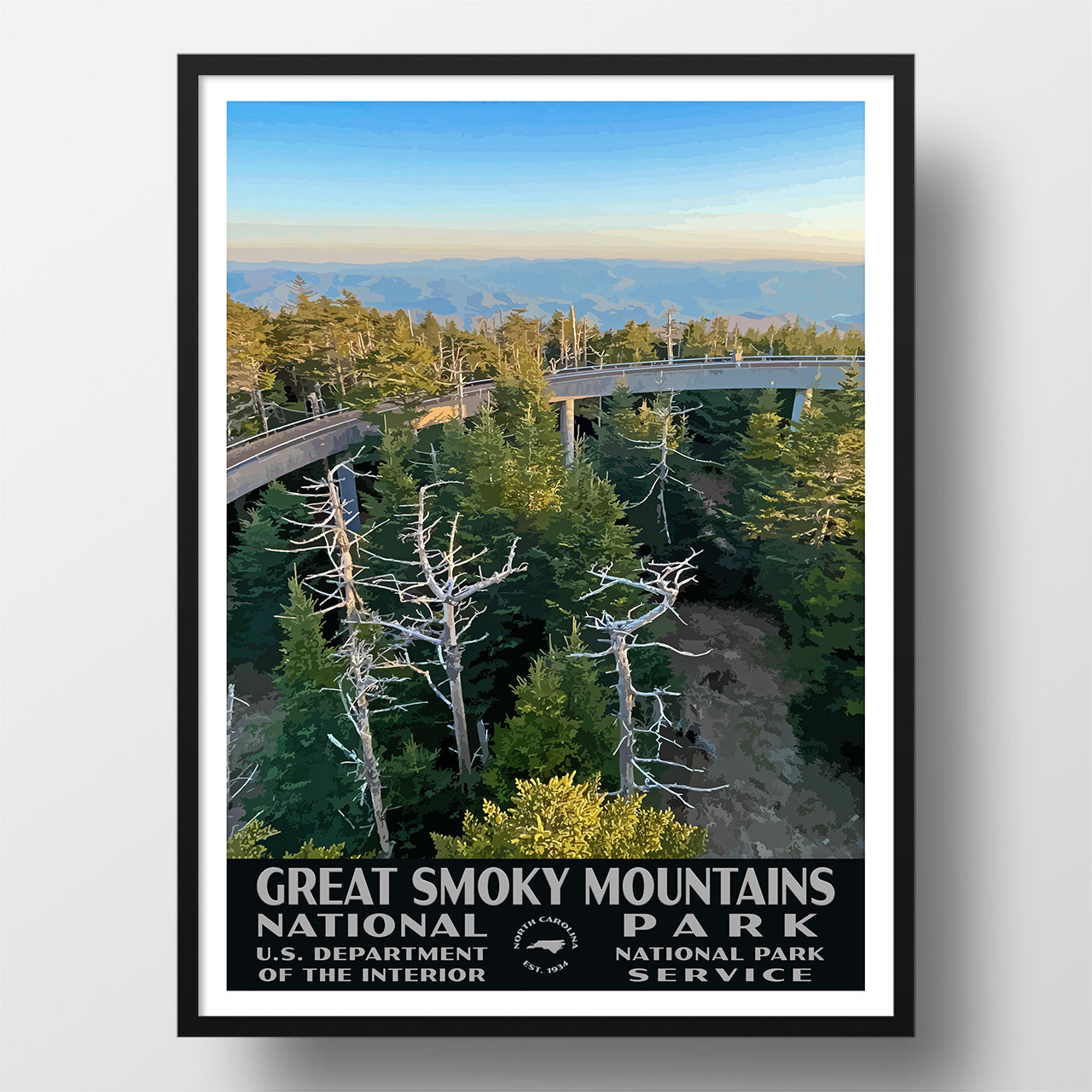 great smoky mountains national park poster