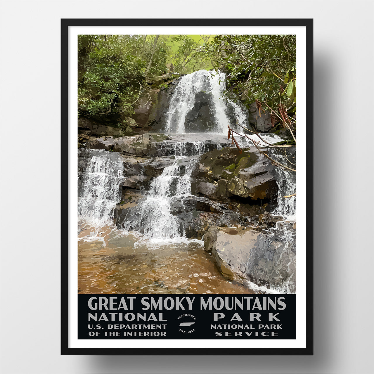 great smoky mountains national park poster