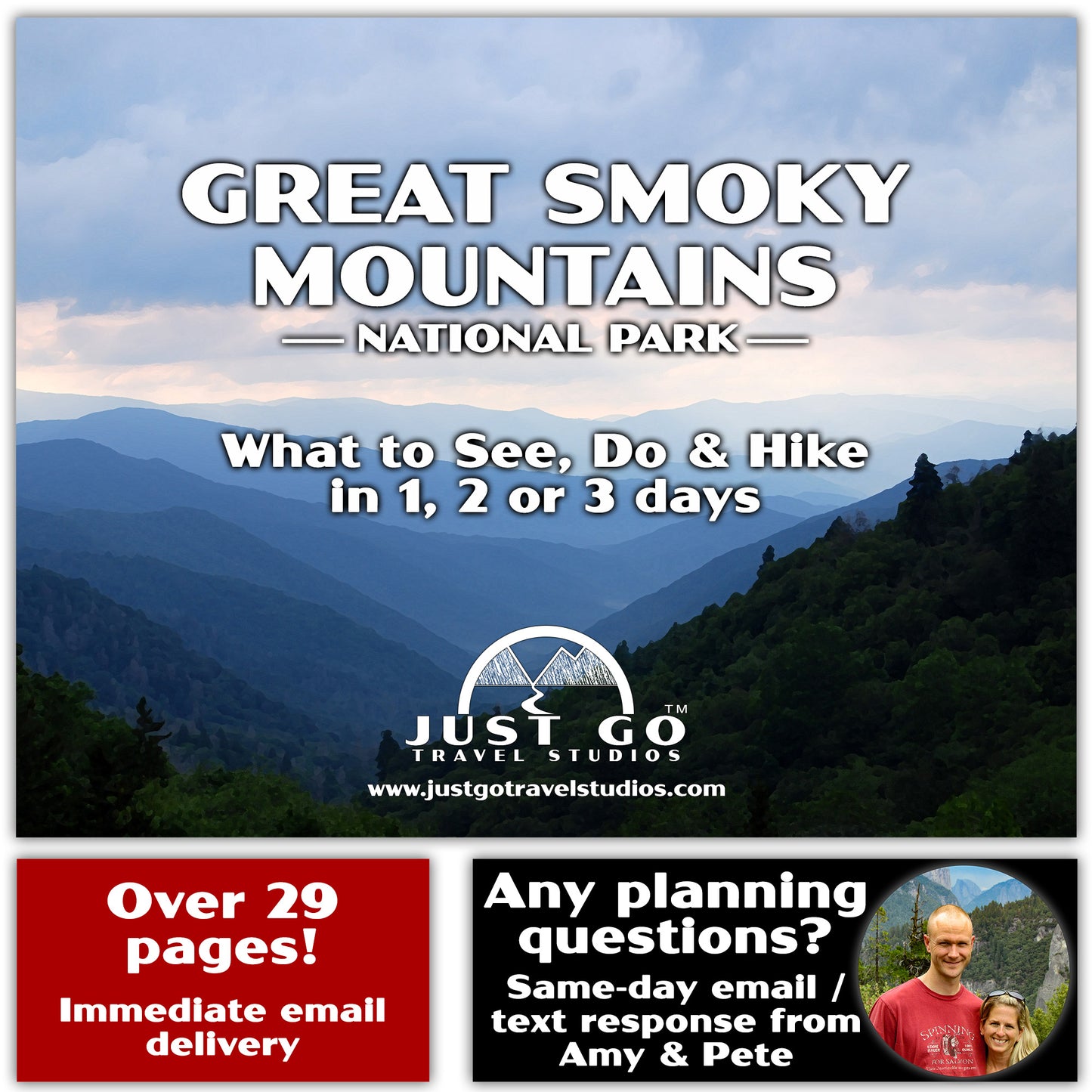 Great Smoky Mountains National Park Itinerary (Digital Download)