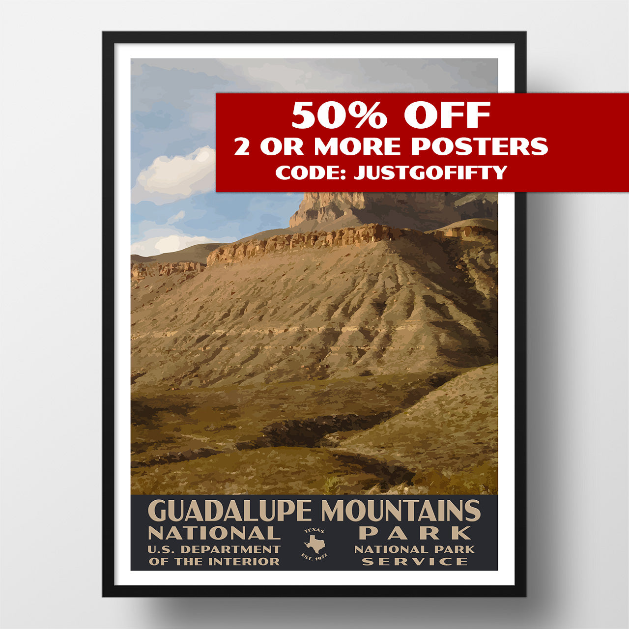 guadalupe mountains national park poster