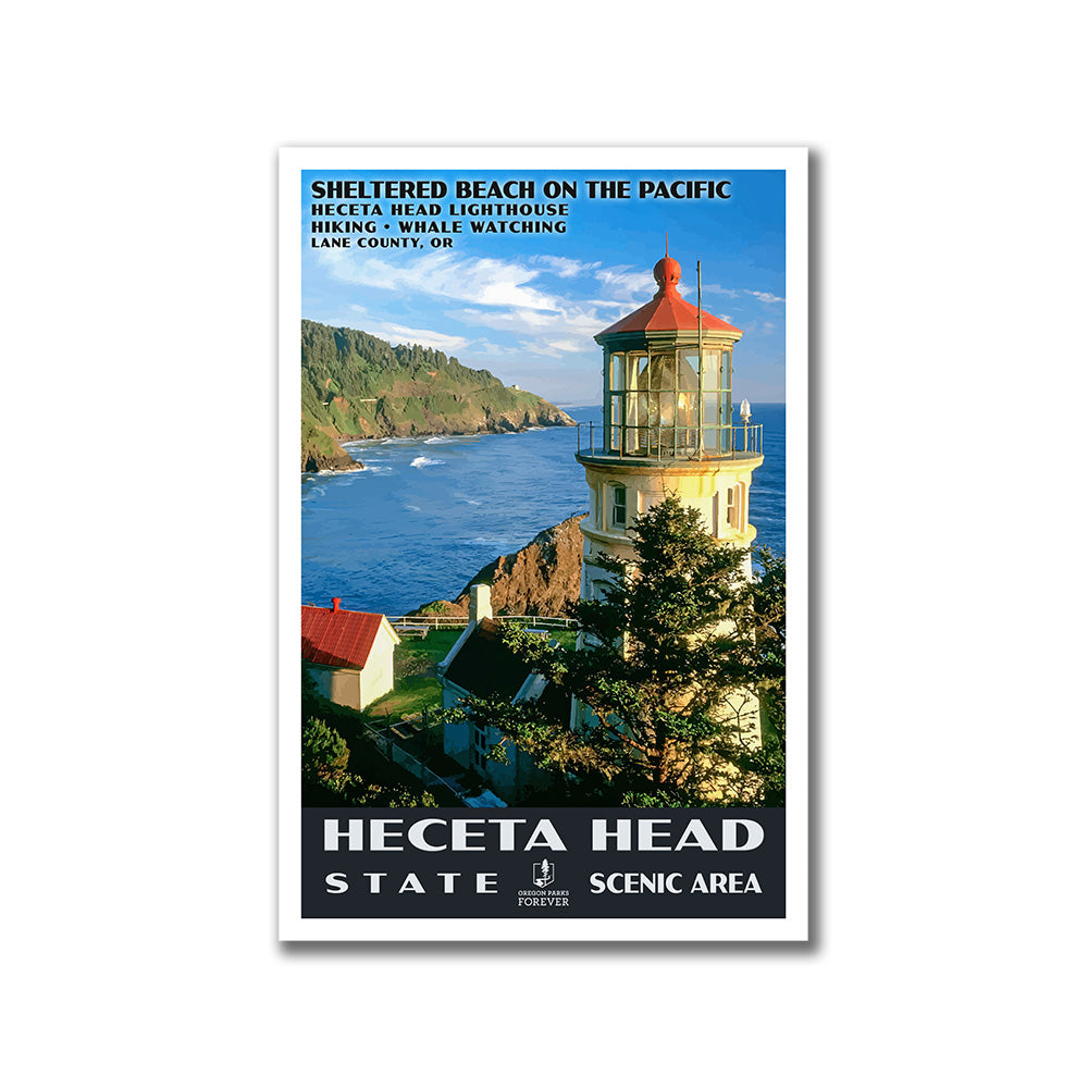 Heceta Head State Scenic Area Poster - WPA (Daytime) - OPF
