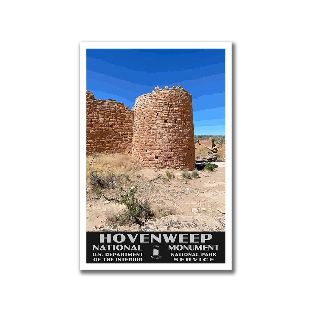 Hovenweep National Monument Poster-WPA (Hovenweep Castle)