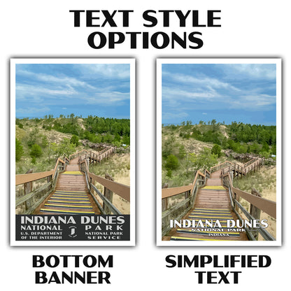 Indiana Dunes National Park Poster-WPA (Dunes Succession)