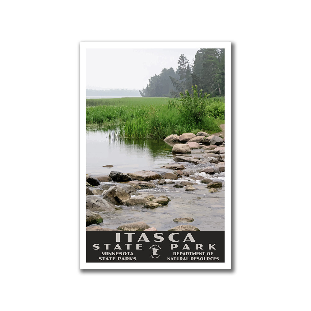 Itasca State Park Poster-WPA (Lake Itasca)