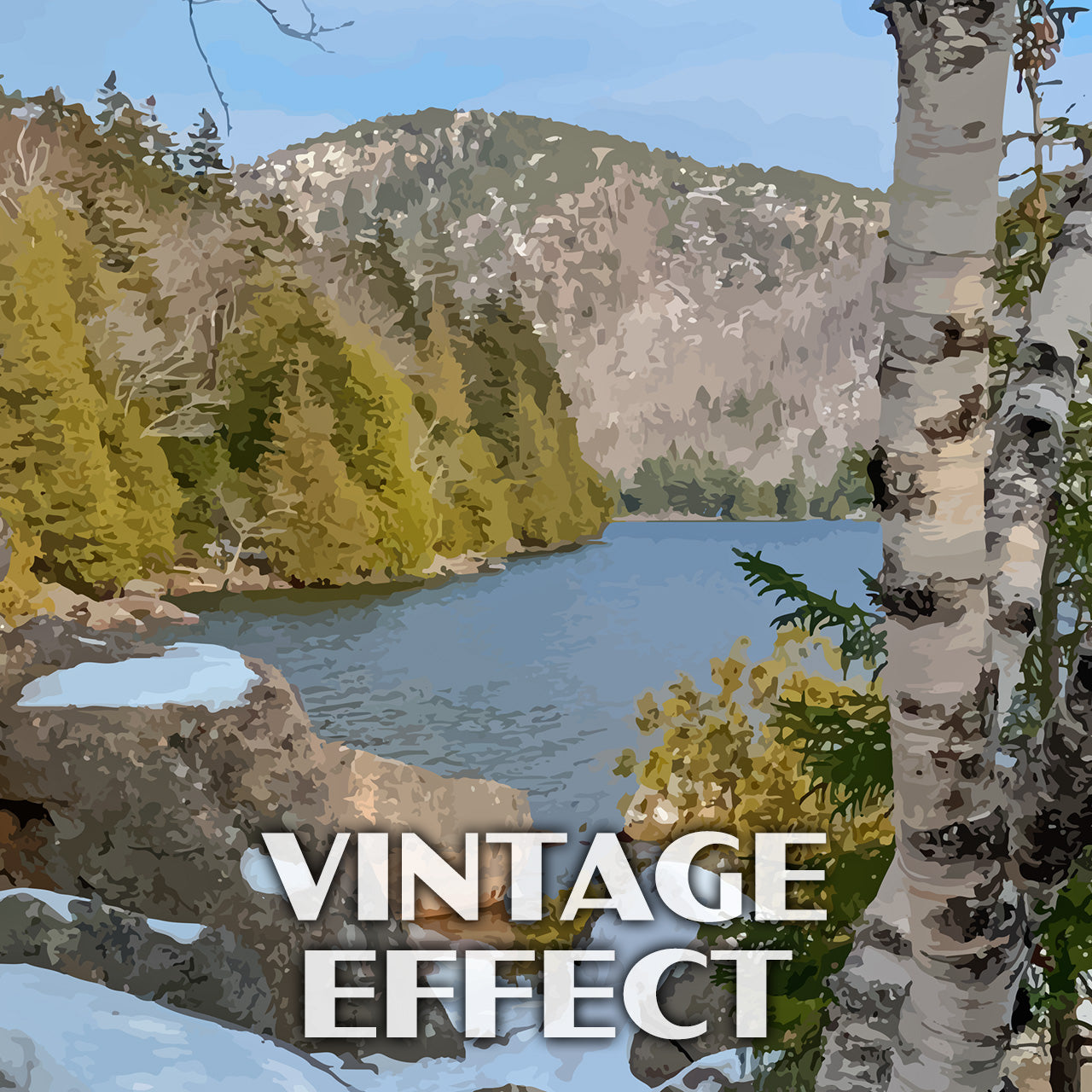 Acadia National Park Poster - WPA (Jordan Pond in Winter)