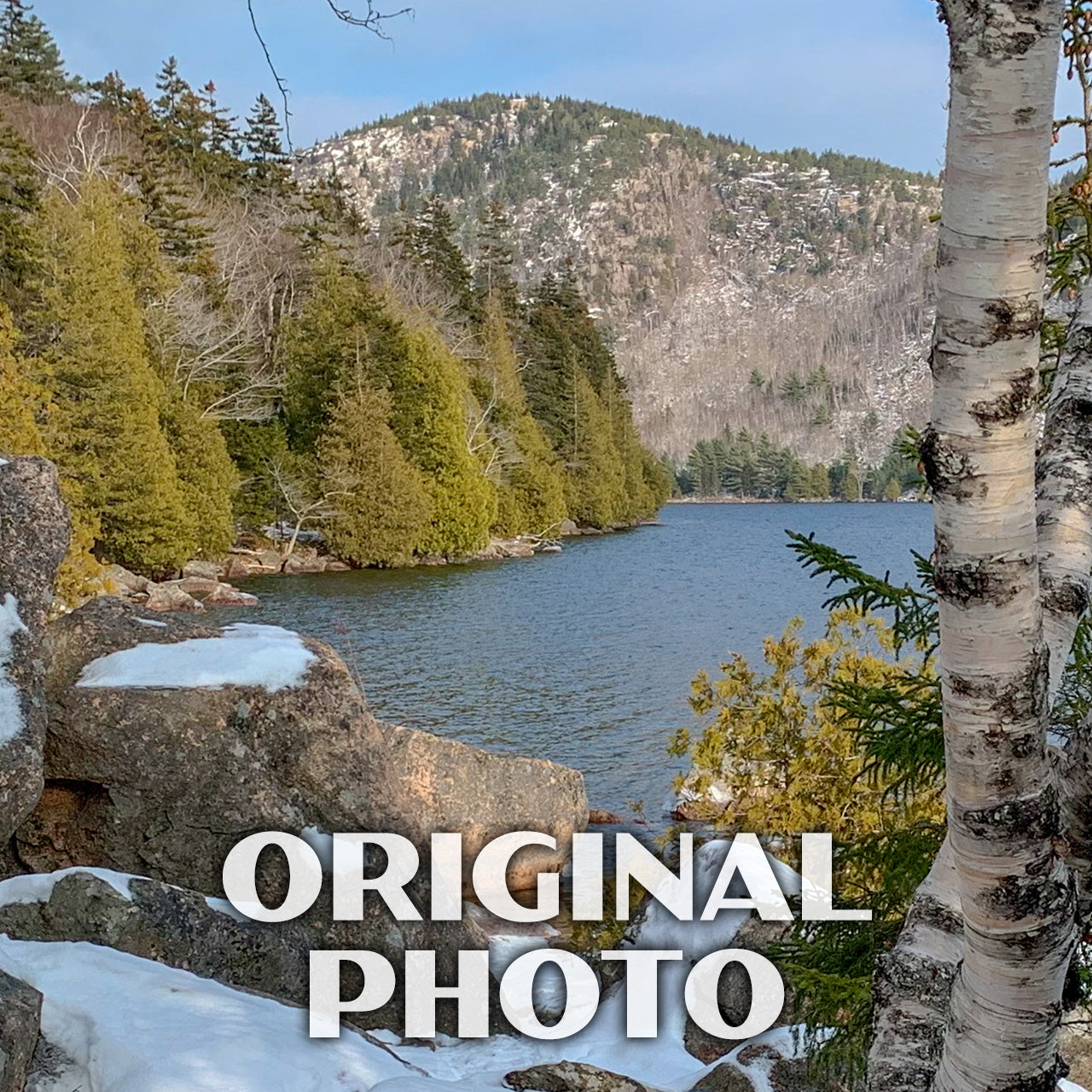 Acadia National Park Poster - WPA (Jordan Pond in Winter)