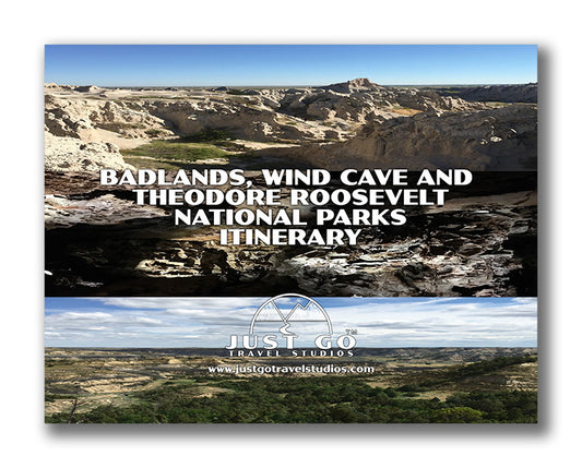 Badlands, Wind Cave and Theodore Roosevelt National Parks Itinerary (Digital Download)