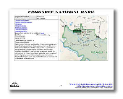 Congaree National Park Itinerary (Digital Download)