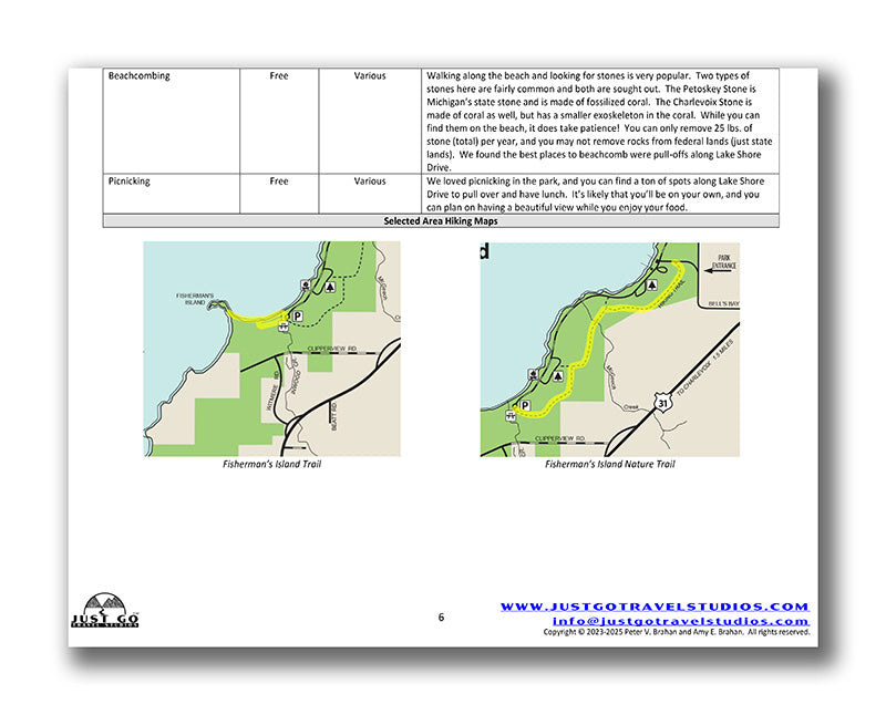 Fisherman's Island State Park Itinerary (Digital Download)