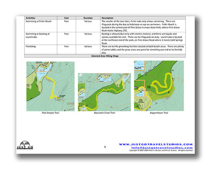 Pine Grove Furnace State Park Itinerary (Digital Download)