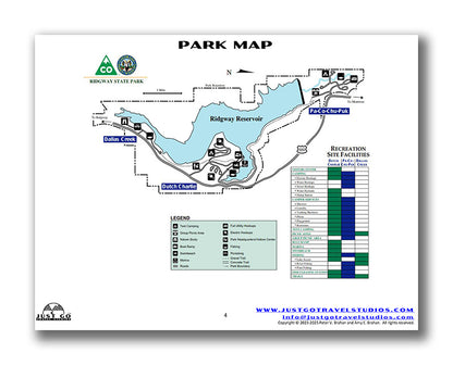 Ridgway State Park Itinerary (Digital Download)