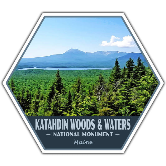 Katahdin Woods and Waters national monument sticker