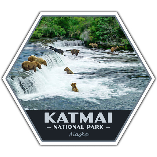 Katmai national park sticker