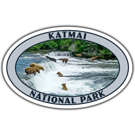 Katmai National Park Sticker (Brooks Falls)