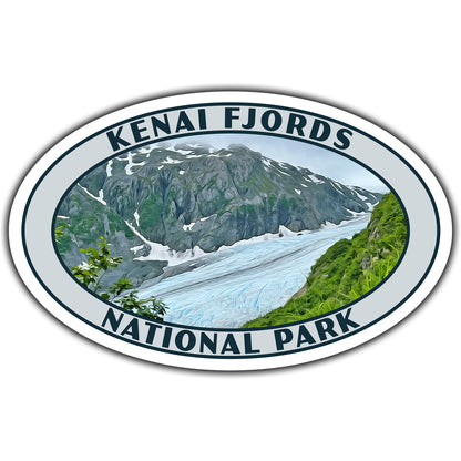 Kenai Fjords National Park Sticker (Harding Icefield)