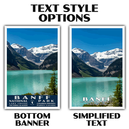 Banff National Park Poster-WPA (Lake Louise)
