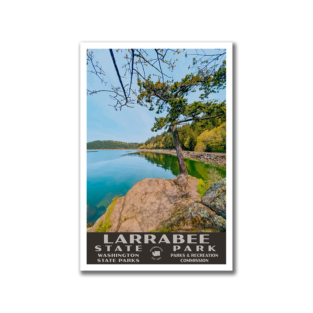 Larrabee State Park Poster-WPA (Teddy Bear Point)