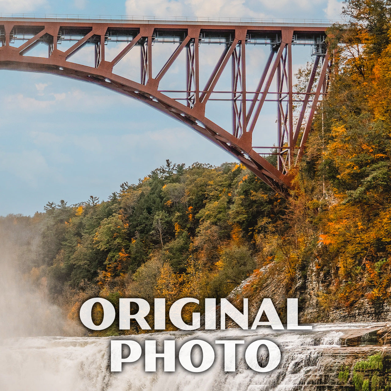 Letchworth State Park Poster - WPA (Inspiration Point Blue Sky)
