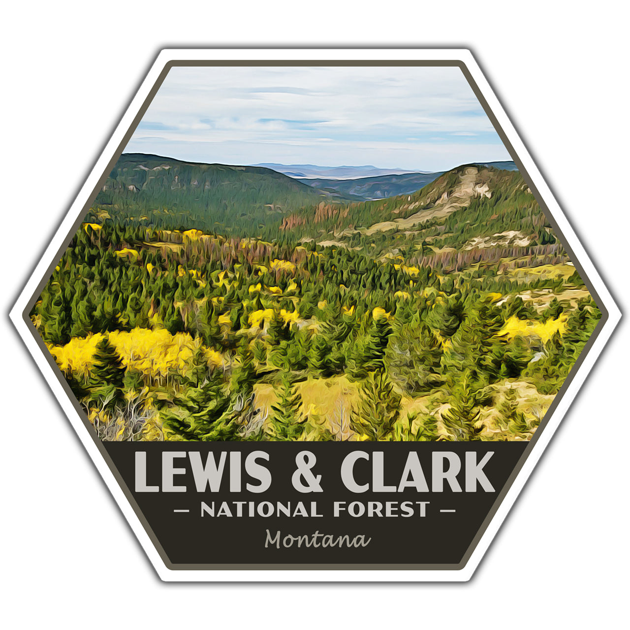 Lewis & Clark national forest sticker