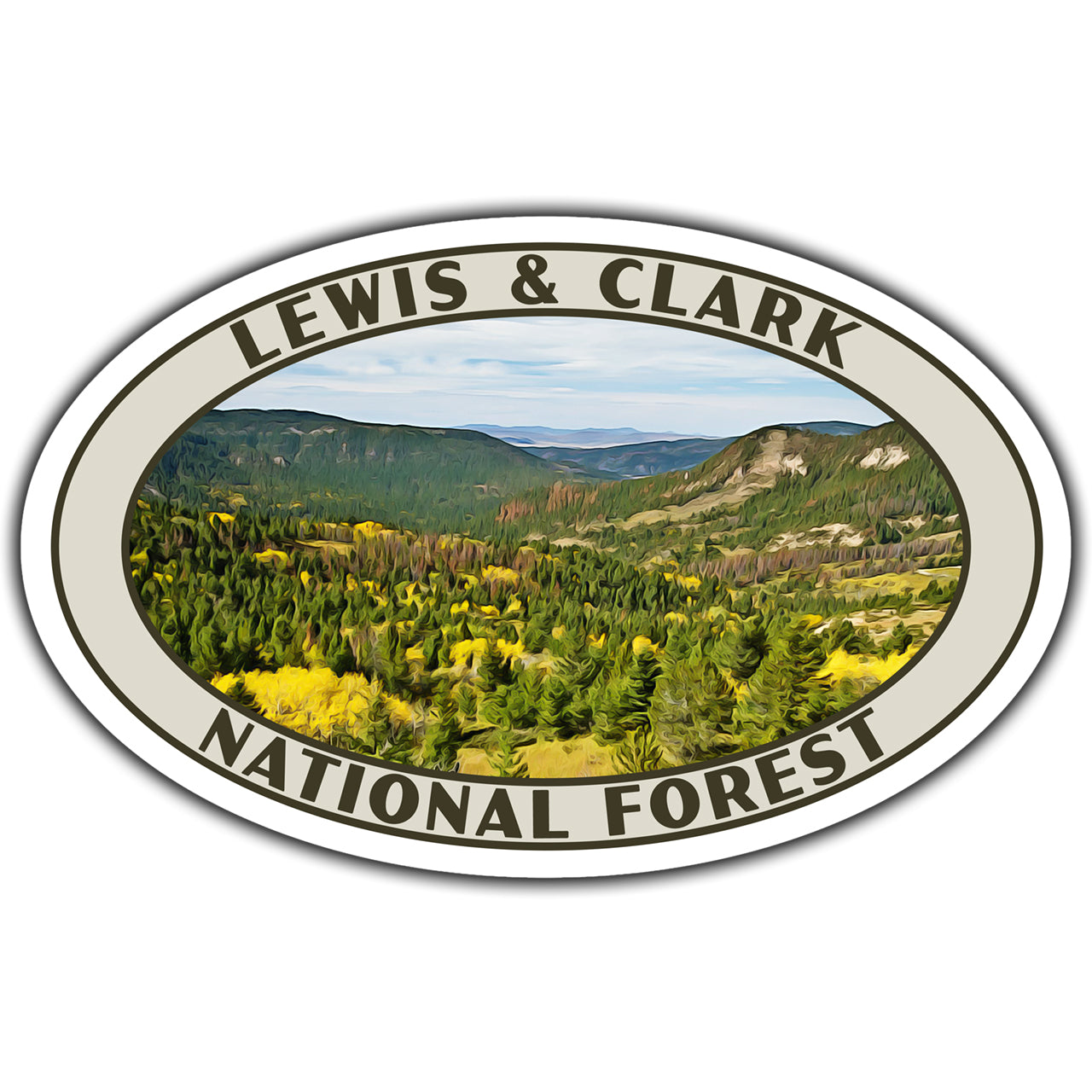 Lewis & Clark national forest sticker