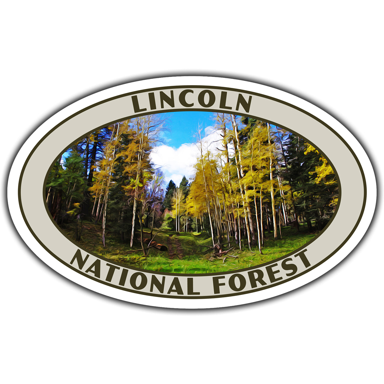 Lincoln national forest sticker