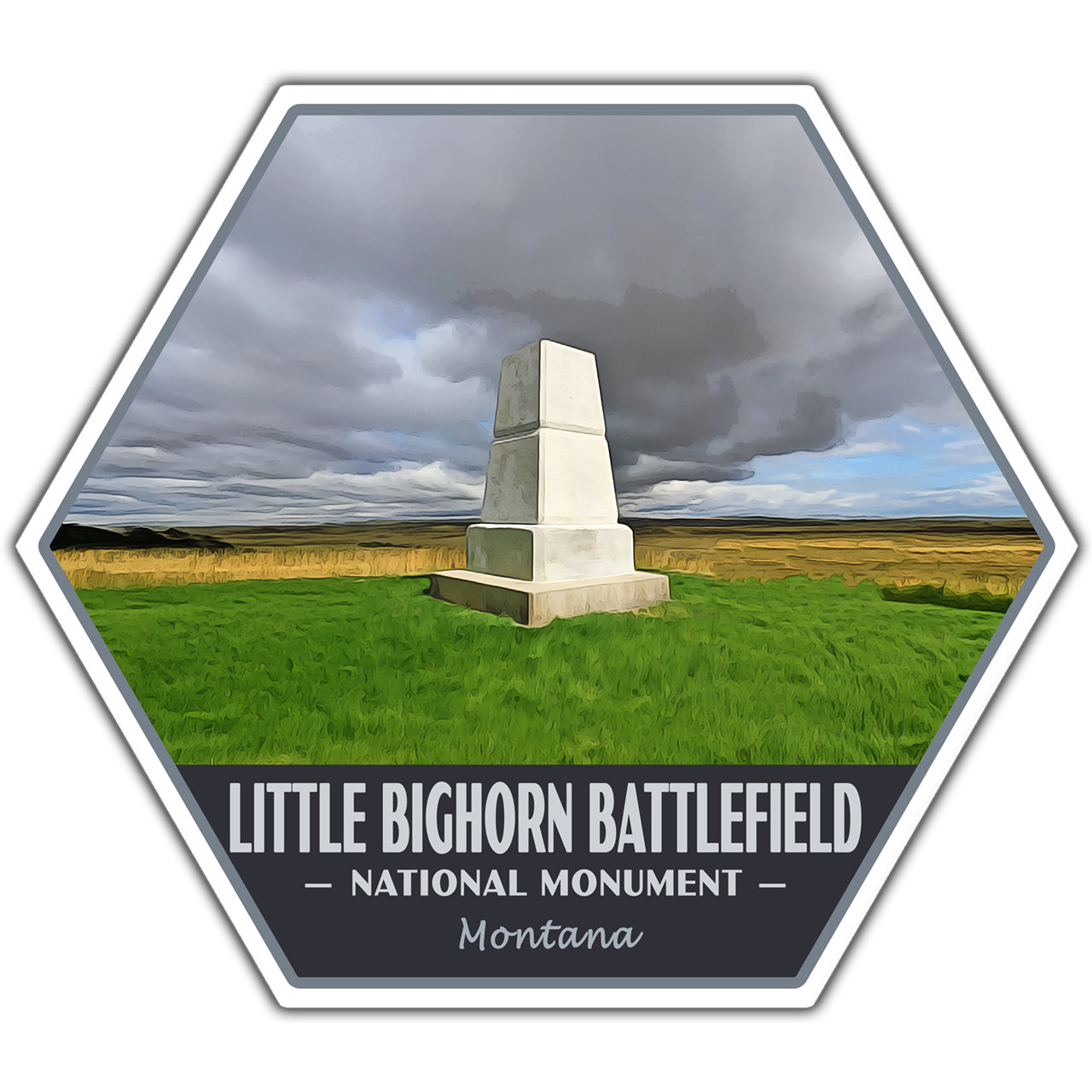 Little Bighorn Battlefield national monument sticker